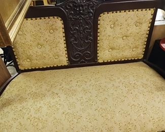 Small Antique hand carved Bench