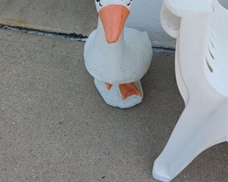 Snowman Concrete Goose Geese 