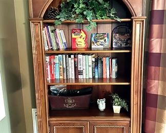 Lexington Fruitwood 4 Shelf Bookcase with two cabinets
