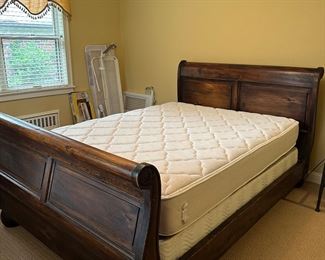 Queen size sleigh, bed with mattress. No box.
