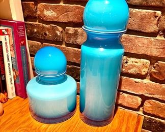 Blue apothecary jars