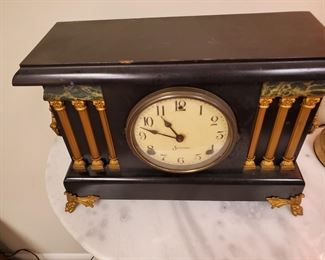 Belonging to the past generation, this is a man's clock that  speaks to the masculinity of the period.