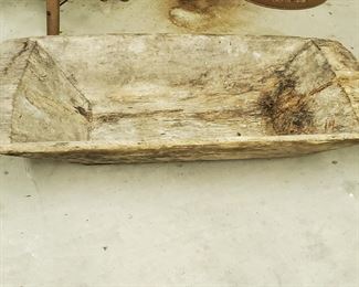 Antique Primitive Large Hand Carved Wooden Bread Bowl/Dough for Farmhouse