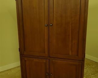 Lovely Entertainment Center!  In Wonderful Condition.  If you don't want to use it in the traditional sense, make it into a coffee bar, a bookcase, a storage for linen.  Don't miss out on this item.