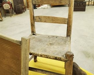 Cow Hide Chair!  Very early piece.  