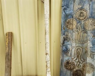 This Mediterranean Door is one of my favorites.  Use the white, carved post for a bell, wind chimes, sign - so vintage