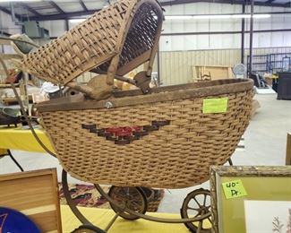 Wicker Baby buggy