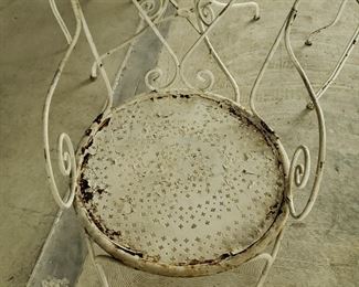 Two captain chairs with the Victorian Set.  Look how large the bottom of the chairs are.  