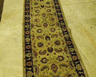 Herbal Wash Jaipr Wool Pile Rug on Cotton Foundation  - Hand-made in India - 2' 06" X  7' 10"