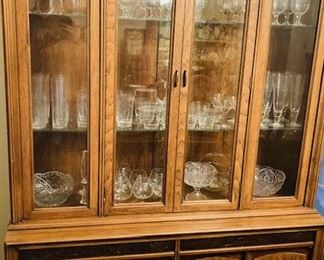 Mid Century Modern Breakfront Curio Cabinet. PERFECT!