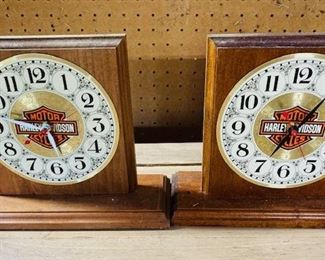 Large Selection of Harley Davidson Desk Clocks.