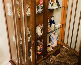 Antique Glass Door Curio/Display Cabinet.