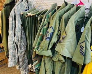 Vintage Military Fatigues and Uniforms.