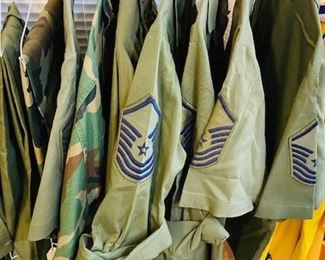Vintage Military Fatigues and Uniforms.