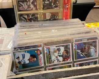 Large Selection of Sports Cards, Factory Sealed Boxes, Collector Binder Pages and Individual Cards Available.