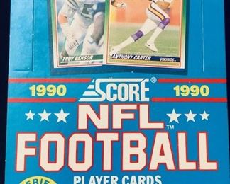 Multiple Boxes 1990 SCORE NFL Cards.