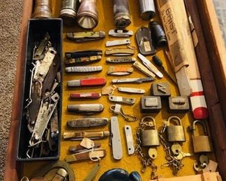 Collectable Pocket Knives and Flashlights.