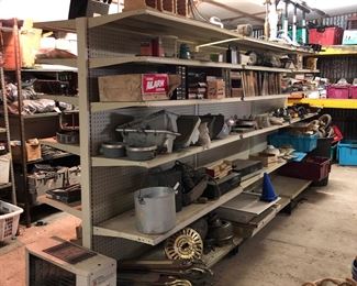 Various Items in the BARN to shop including Tools, Electronics, Automotive Parts and Items, Hardware and more! Including the Metal Aisle Shelving Units.