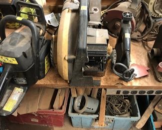 Various Items in the BARN to shop including Tools, Electronics, Automotive Parts and Items, Hardware and more! Including the Metal Aisle Shelving Units.