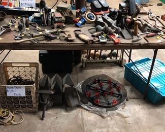 Various Items in the BARN to shop including Tools, Electronics, Automotive Parts and Items, Hardware and more! Including the Metal Aisle Shelving Units.