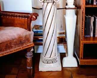Vintage Tall Carved Mexican Pedestand Stand Display $45
