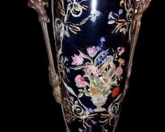 $375..Huge Bronze Porcelain 