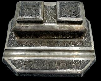 Make Offer / Bid Chinese Silver Inkwell