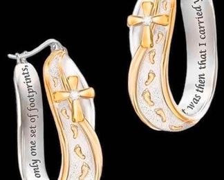 Real Sterling Silver -18K earrings. Not lightweight. $65