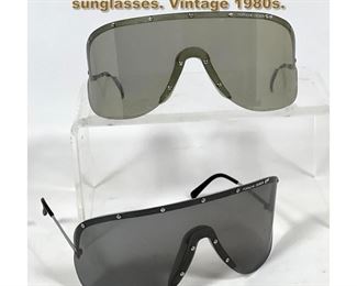 Lot 1729 Two pair Porsche design sunglasses. Vintage 1980s.