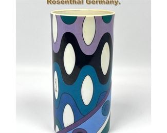 Lot 1740 Emilio Pucci Porcelain Vase. Rosenthal Germany. 