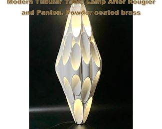 Lot 1772 MidCentury Modern Space Age Modern Tubular Table Lamp After Rougier and Panton. Powder coated brass