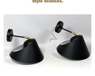 Lot 1803 After Serge Mouille Saturn Style Sconces. 