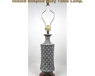 Lot 1814 Mid Century Modern Volcanic Glazed Dimpled Body Table Lamp.
