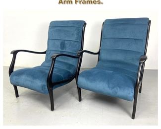 Lot 1823 Pr Italian side chairs. Open Arm Frames. 
