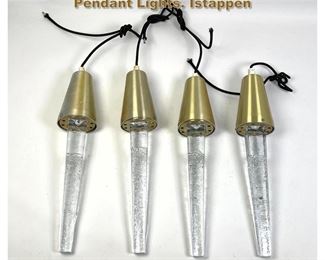 Lot 1829 Set 4 ATELJE ENGBERG Hanging Pendant Lights. Istappen
