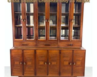 Lot 1852 Ramseur American Modern 2 Part China Cabinet Credenza only 33 height