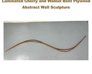 Lot 1859 MICHAEL METCALF Complex Laminated Cherry and Walnut Bent Plywood Abstract Wall Sculpture