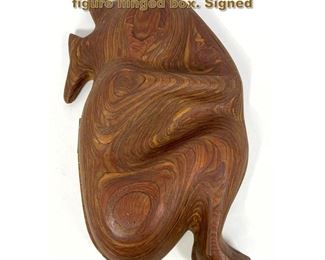 Lot 1881 Robert Hargrave plywood reclining figure hinged box. Signed