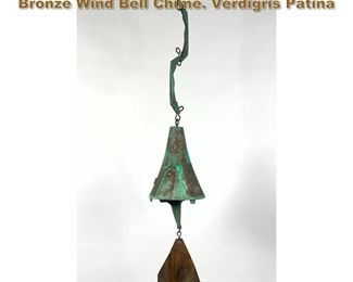 Lot 1892 PAOLO SOLERI for ARCOSANTI Bronze Wind Bell Chime. Verdigris Patina 