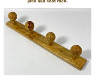 Lot 1915 CHARLOTTE PERRIAND Les Arcs pine ball coat rack. 