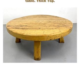 Lot 1918 Solid oak Dutch brutalist coffee table. Thick Top. 