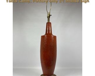Lot 1947 Italian Modern Pebble textured Table Lamp. Pottery only 21 inches high 