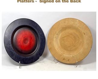 Lot 1969 Pair of Saarinen Finland Plywood Platters Signed on the Back
