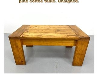Lot 2010 CHARLOTTE PERRIAND Les Arcs pine coffee table. Unsigned. 