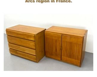 Lot 2015 Pair French pine chests. From Les Arcs region in France. 