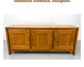 Lot 2017 MAISON REGAIN solid elm sideboard credenza. Unsigned. 