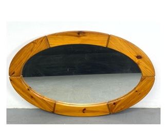 Lot 2021 Danish pine oval wall mirror
