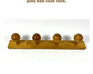 Lot 2023 CHARLOTTE PERRIAND Les Arcs pine ball coat rack. 