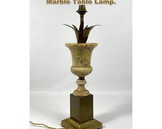 Lot 2034 Classical French Style Brass and Marble Table Lamp. 