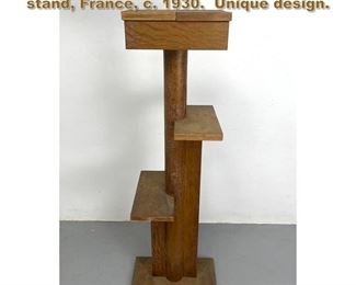Lot 2047 Unusual oak jewelry boxdisplay stand, France, c. 1930. Unique design. 